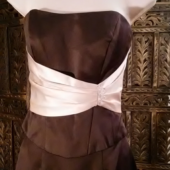 Brown 2 piece, top & skirt, size 4 - Picture 2 of 8